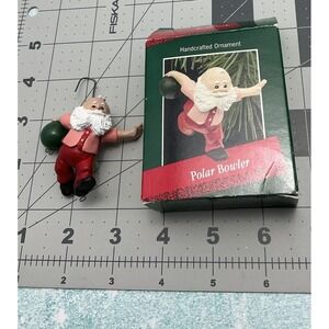 Polar Bowler 1988 Bowling Santa Hallmark Keepsake Christmas‎ Ornament